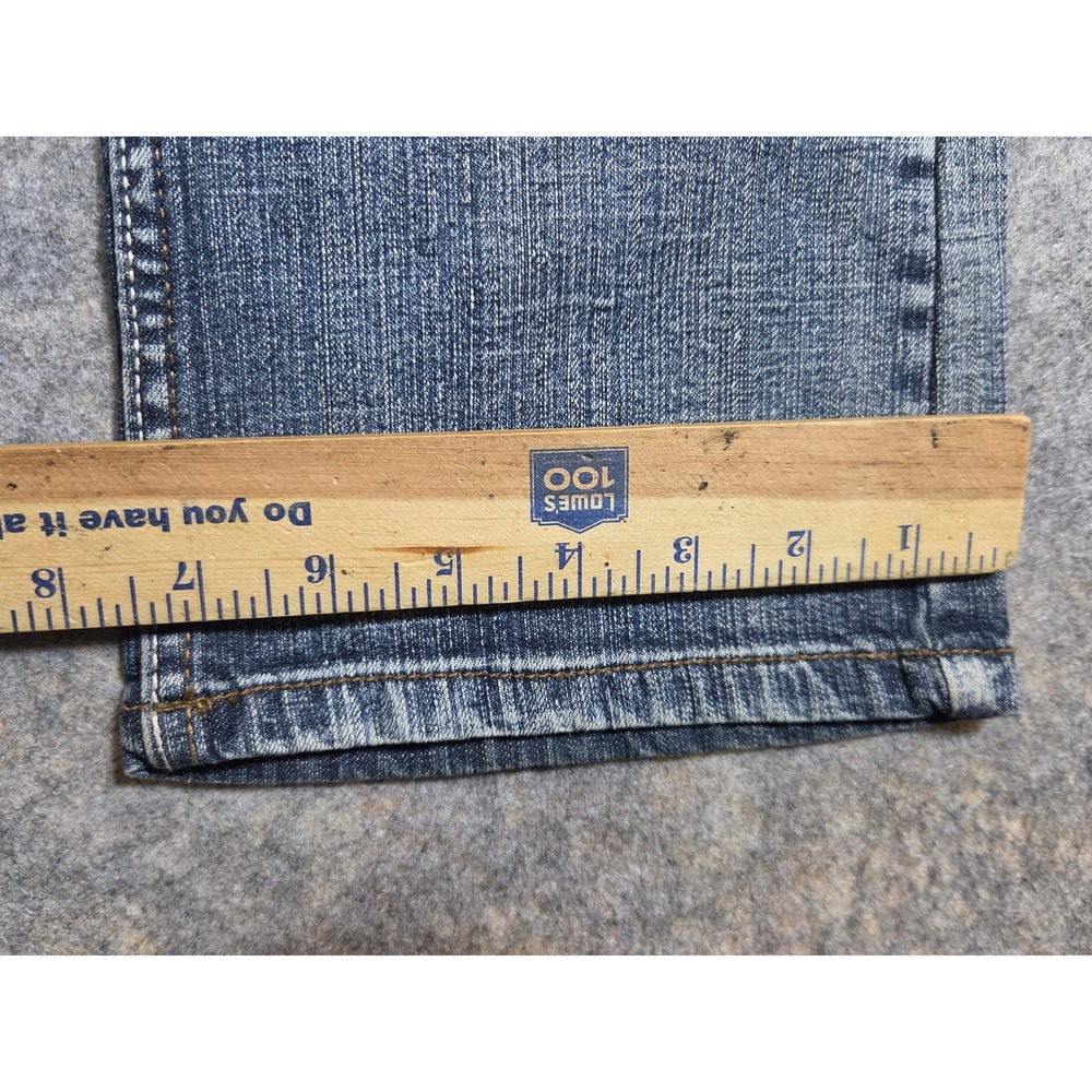 Mudd Womens Low Rise Bootcut Jeans Size 5 Medium Wash Y2K Pants Embellished Gems - Picture 7 of 14
